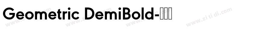 Geometric DemiBold字体转换